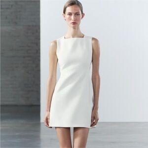 ZARA NWT LITT MINI WHITE SLEEVELESS DRESS ZW COLLECTION